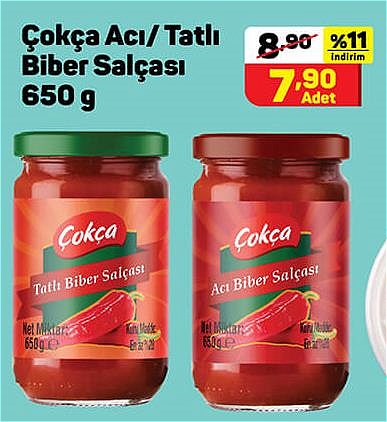 Çokça Acı/Tatlı Biber Salçası 650 g image