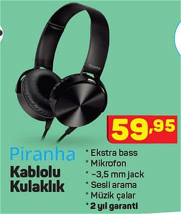 Piranha Kablolu Kulaklık image