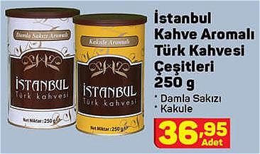 İstanbul Kahve Aromalı Türk Kahvesi Çeşitleri 250 g image