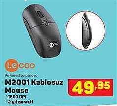 Lecoo M2001 Kablosuz Mouse image
