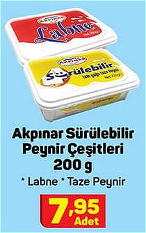Akpınar Sürülebilir Peynir Çeşitleri 200 g image