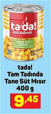 Tada Tam Tadında Tane Süt Mısır 400 g image