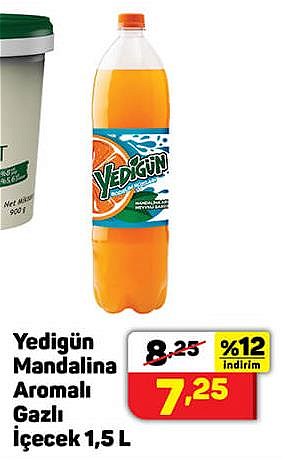 Yedigün Mandalina Aromalı Gazlı İçecek 1,5 L image