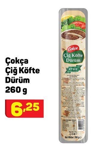 Çokça Çiğ Köfte Dürüm 260 g image