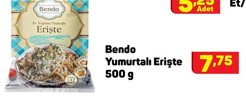 Bendo Yumurtalı Erişte 500 g image