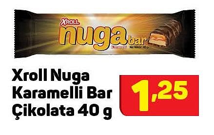 Xroll Nuga Karamelli Bar Çikolata 40 g image