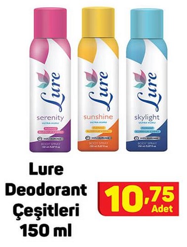 Lure Deodorant Çeşitleri 150 ml image