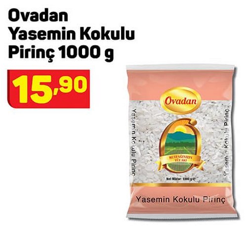 Ovadan Yasemin Kokulu Pirinç 1000 g image