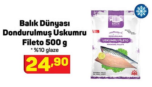 Balık Dünyası Dondurulmuş Uskumru Fileto 500 g image