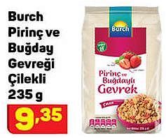 Burch Pirinç ve Buğday Gevreği Çilekli 235 g image