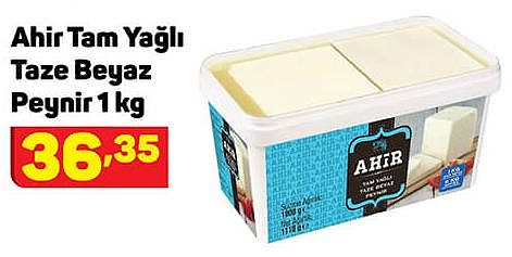 Ahir Tam Yağlı Taze Beyaz Peynir 1 kg image