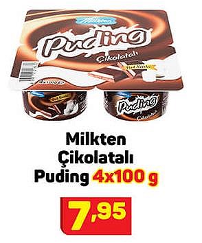 Milkten Çikolatalı Puding 4x100 g image