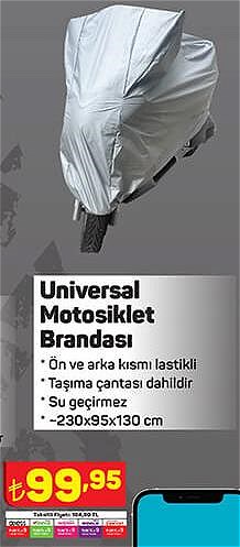 Universal Motosiklet Brandası 230x95x130 cm image