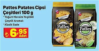 Pattes Patates Cipsi Çeşitleri 100 g image