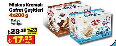 Miskos Kremalı Gofret Çeşitleri 4x200 g image