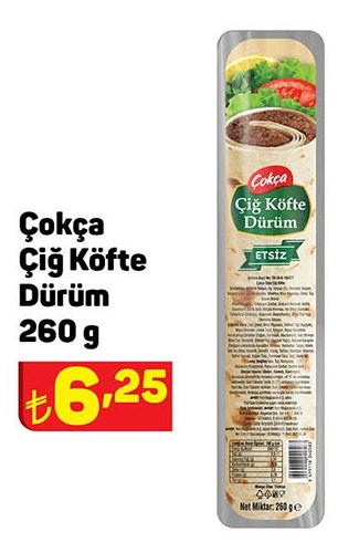 Çokça Çiğ Köfte Dürüm 260 g image