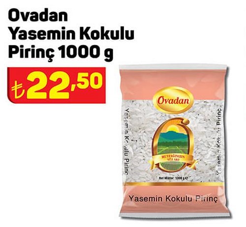 Ovadan Yasemin Kokulu Pirinç 1000 g image