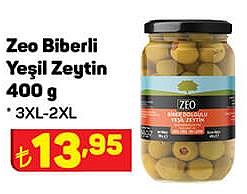 Zeo Biberli Yeşil Zeytin 400 g 3XL-2XL image