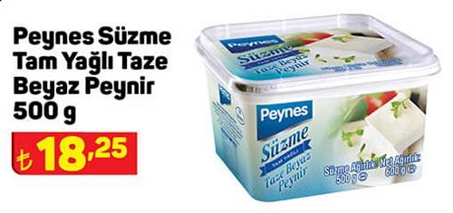 Peynes Süzme Tam Yağlı Taze Beyaz Peynir 500 g image