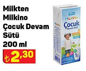 Milkten Milkino Çocuk Devam Sütü 200 ml image