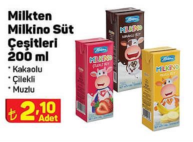 Milkten Milkino Süt Çeşitleri 200 ml image