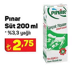 Pınar Süt 200 ml image