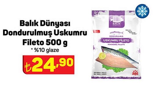 Balık Dünyası Dondurulmuş Uskumru Fileto 500 g image