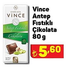 Vince Antep Fıstıklı Çikolata 80 g image