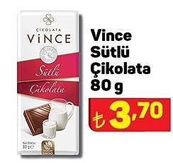 Vince Sütlü Çikolata 80 g image