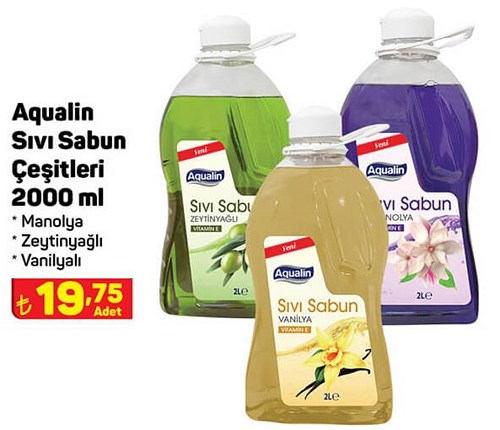 Aqualin Sıvı Sabun Çeşitleri 2000 ml image