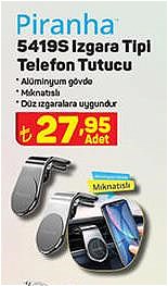 Piranha 5419S Izgara Tipi telefon Tutucu image