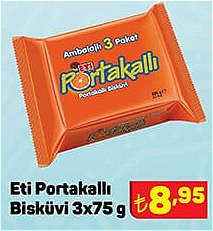 Eti Portakallı Bisküvi 3x75 g image