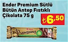 Ender Premium Sütlü Bütün Antep Fıstıklı Çikolata 75 g image