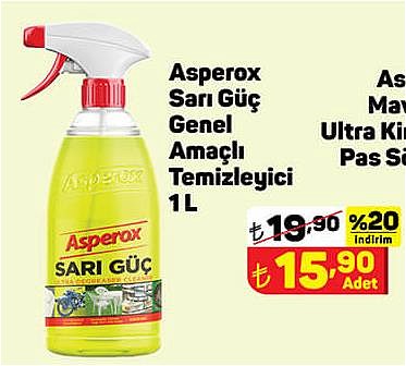 A101 Asperox Sarı Güç Genel Amaçlı Temizleyici 1 L