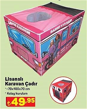 Lisanslı Karavan Çadır 70x100x70 cm image