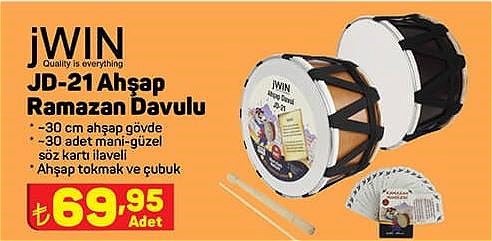 jWin JD-21 Ahşap Ramazan Davulu image