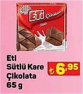 Eti Sütlü Kare Çikolata 65 g image