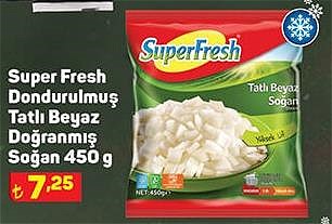 SuperFresh Dondurulmuş Tatlı Beyaz Doğranmış Soğan 450 g image