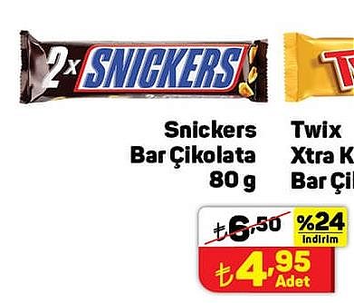 Snickers Bar Çikolata 80 g image