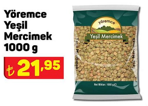 Yöremce Yeşil Mercimek 1000 g image