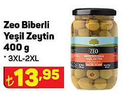 Zeo Biberli Yeşil Zeytin 400 g 3XL-2XL image