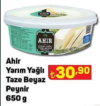 Ahir Yarım Yağlı Taze Beyaz Peynir 650 g image