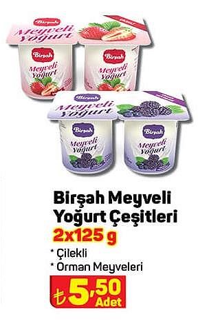 Birşah Meyveli Yoğurt Çeşitleri 2x125 g image