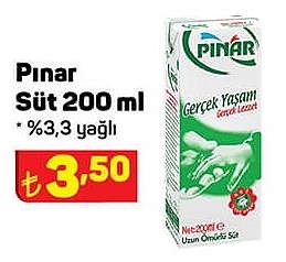 Pınar Süt 200 ml image