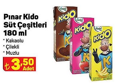 Pınar Kido Süt Çeşitleri 180 ml image