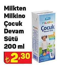 Milkten Milkino Çocuk Devam Sütü 200 ml image