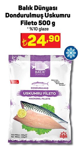 Balık Dünyası Dondurulmuş Uskumru Fileto 500 g image