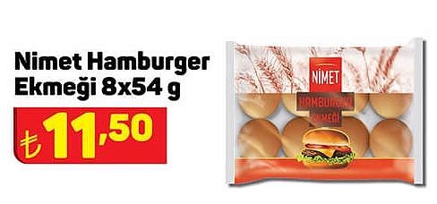 Nimet Hamburger Ekmeği 8x54 g image