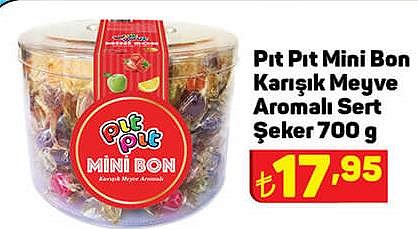 Pıt Pıt Mini Bon Karışık Meyve Aromalı Sert Şeker 700 g image