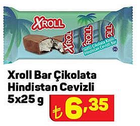 Xroll Bar Çikolata Hindistan Cevizli 5x25 g image